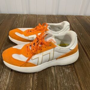 Le Tigre Orange and White Athletic Shoes